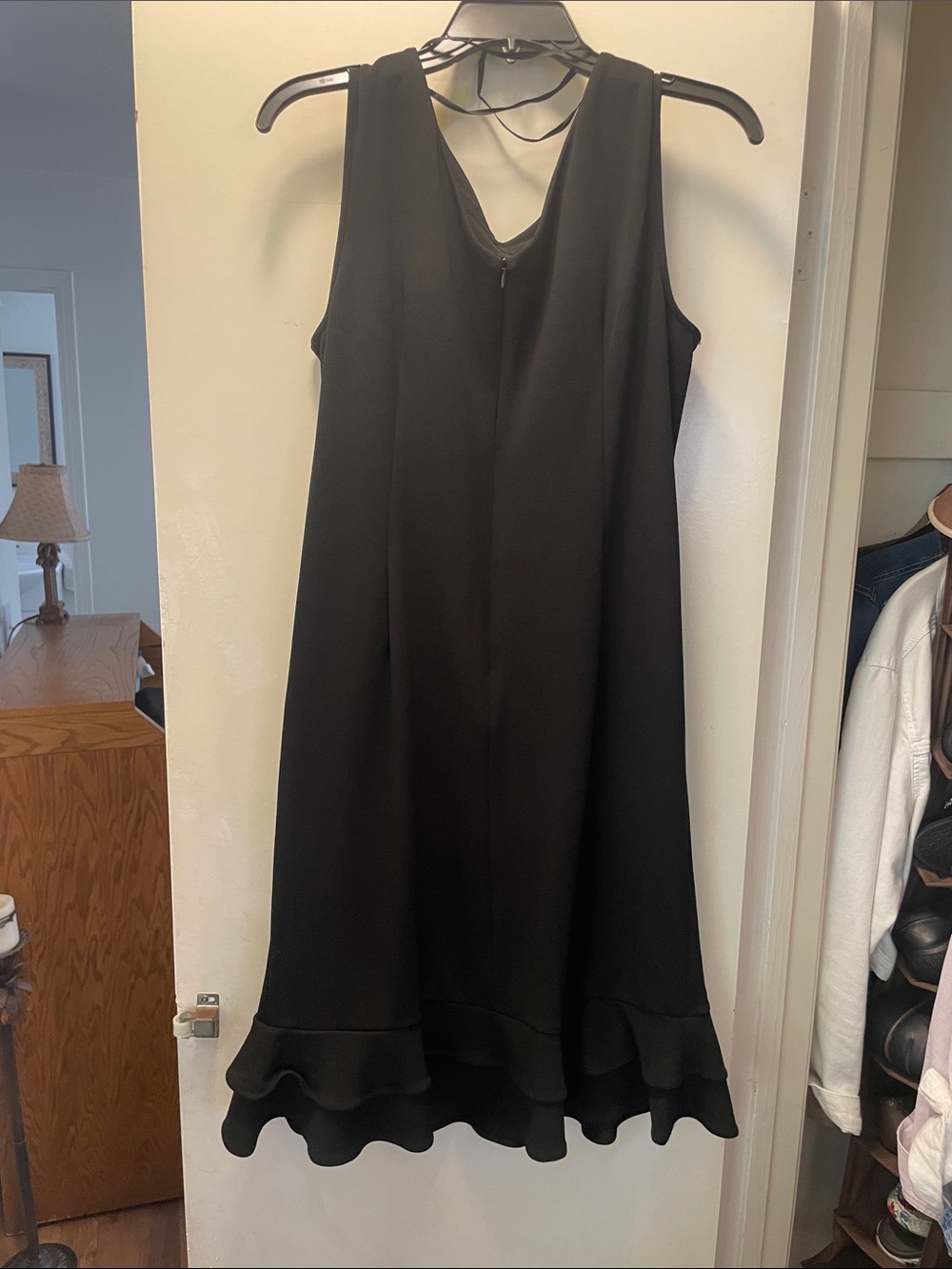 Nina Leonard Black Midi Dress with Houndstooth Jacket - Picture 4 of 11